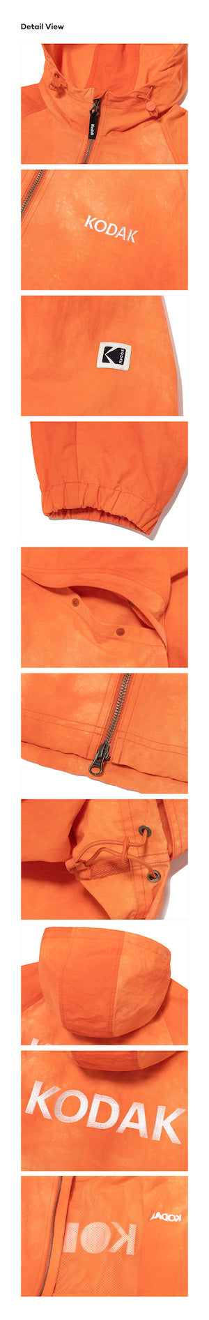 レシピ ウォッシングフーディジャケット【オレンジ】