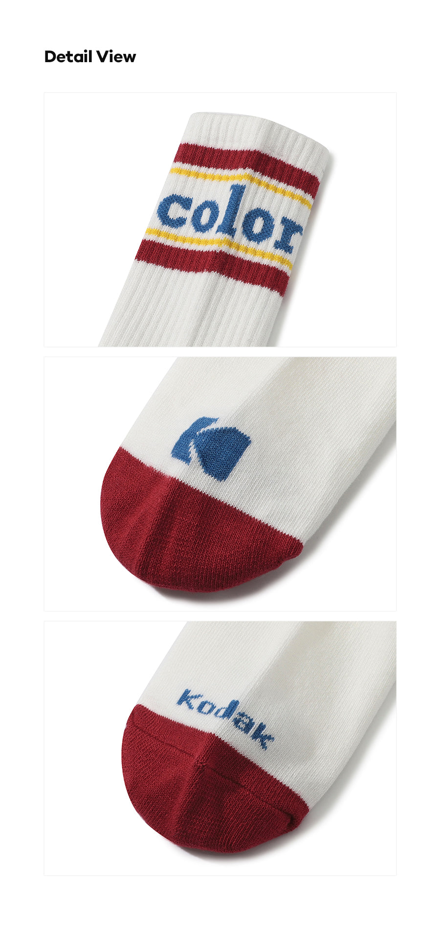 コダカラークルーソックス【レッド】