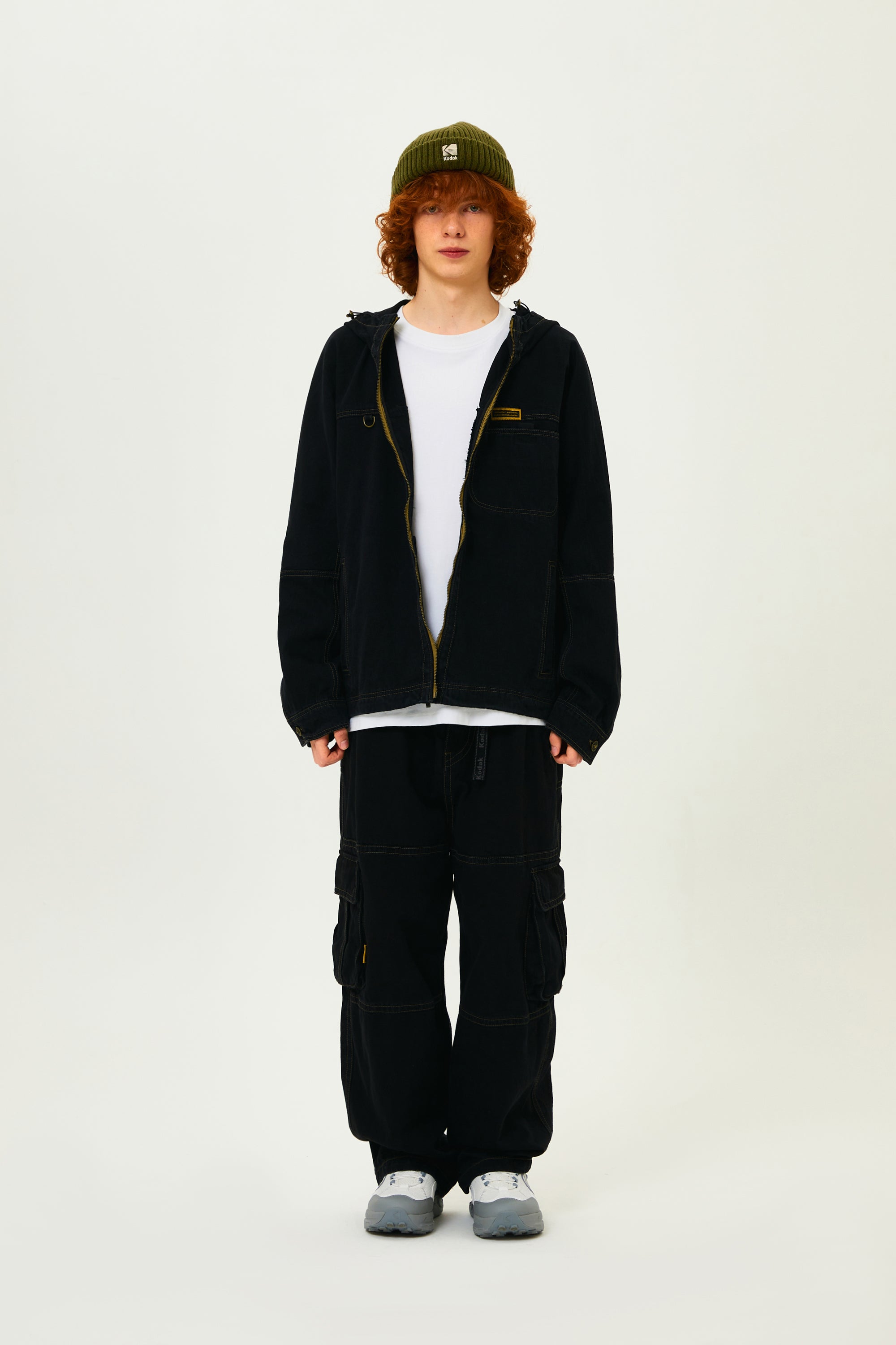 コダカリーデニムフーディジャケット【ブラック】
