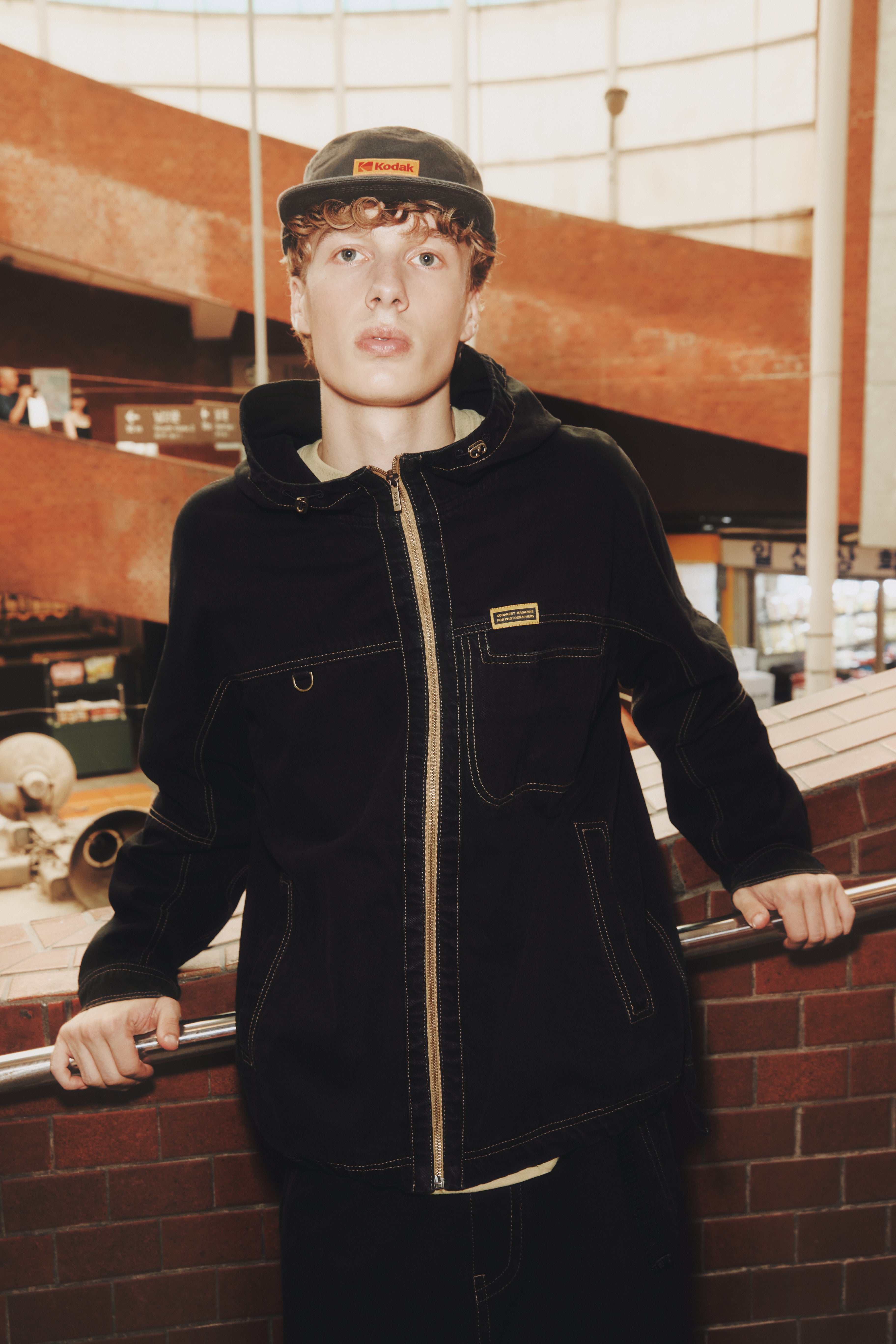 コダカリーデニムフーディジャケット【ブルー】