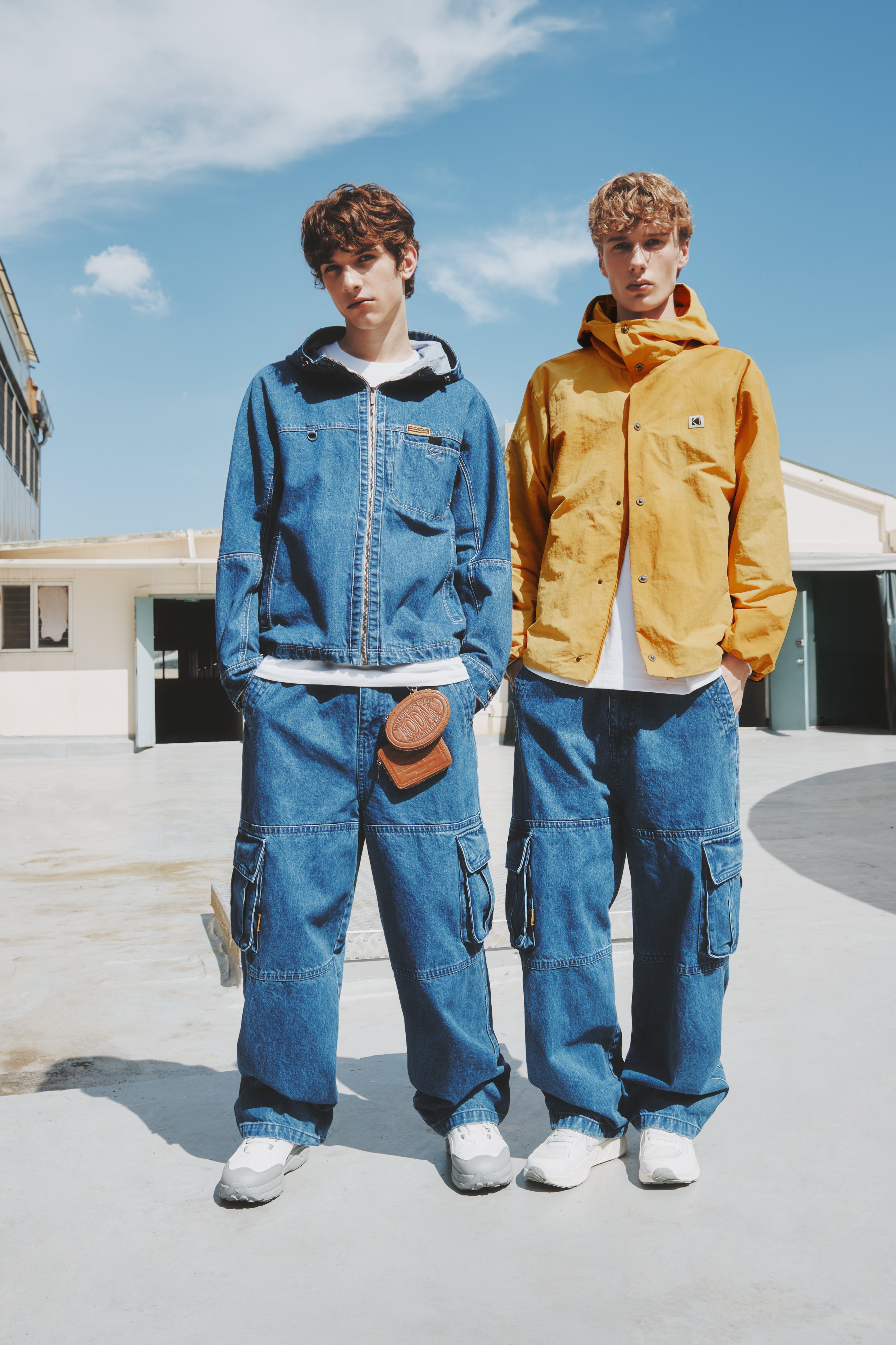 コダカリーデニムフーディジャケット【ブルー】