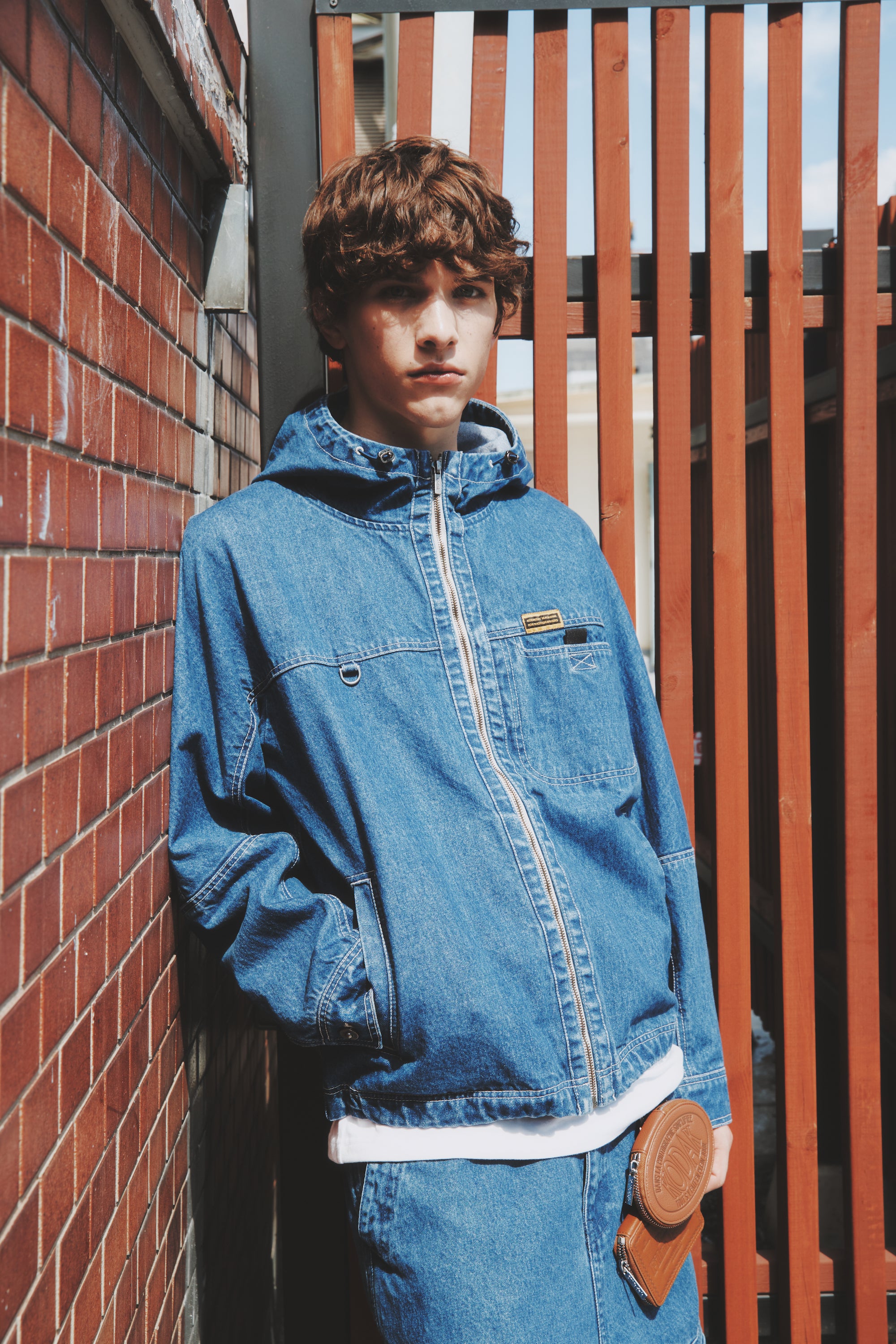 コダカリーデニムフーディジャケット【ブルー】