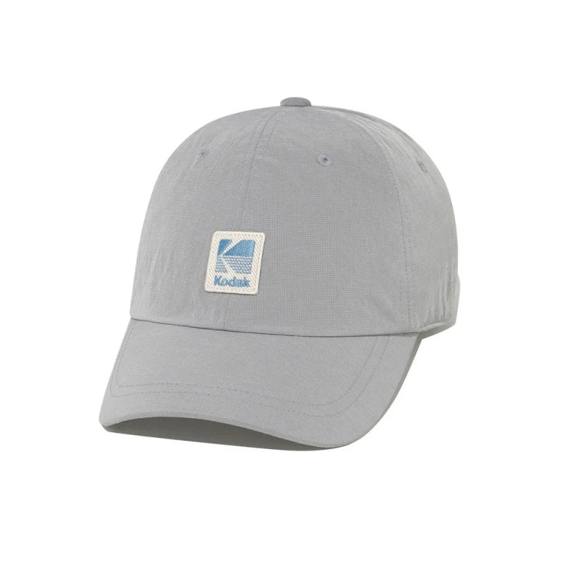 リラックスフィットブルーロゴボールキャップ【ライトグレー】