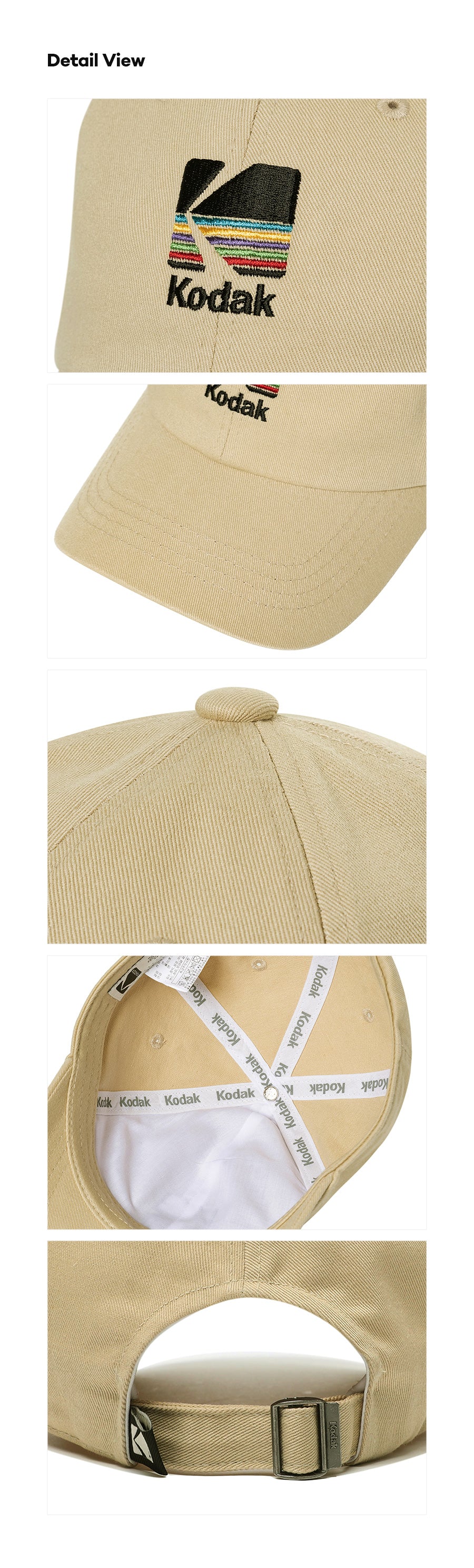 レインボー エンブロイダリー ボールキャップ【チャコール】