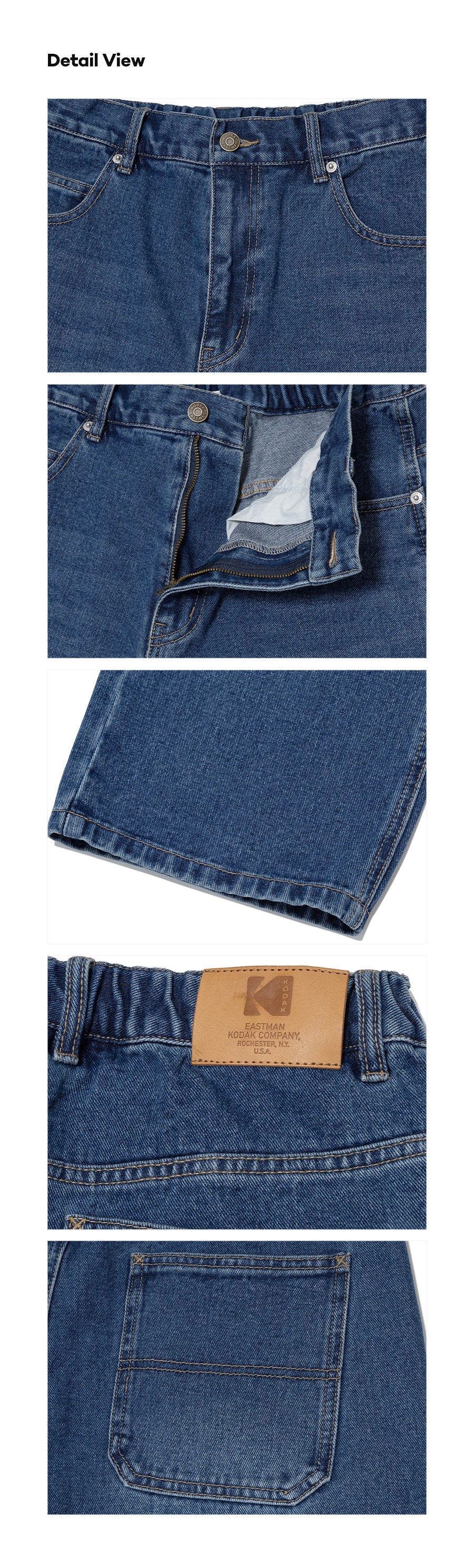 カラーデニムストレートパンツ【アイボリー】