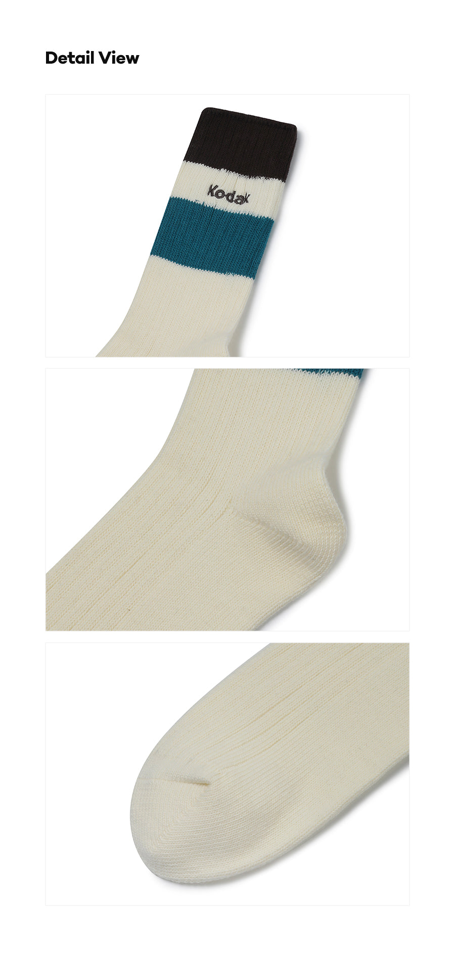 クッションクルーソックス【ブラウン】