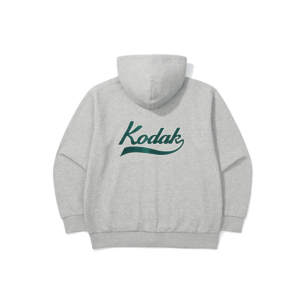 ビッグロゴフードジップトップ【メランジグレー】