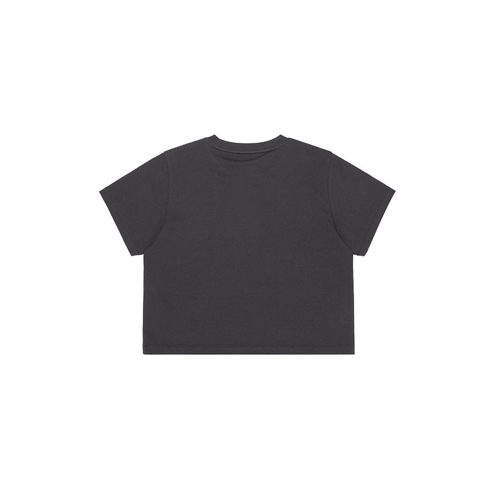 (WOMAN) シグネスチャーロゴショートTシャツ【ディープブラック】