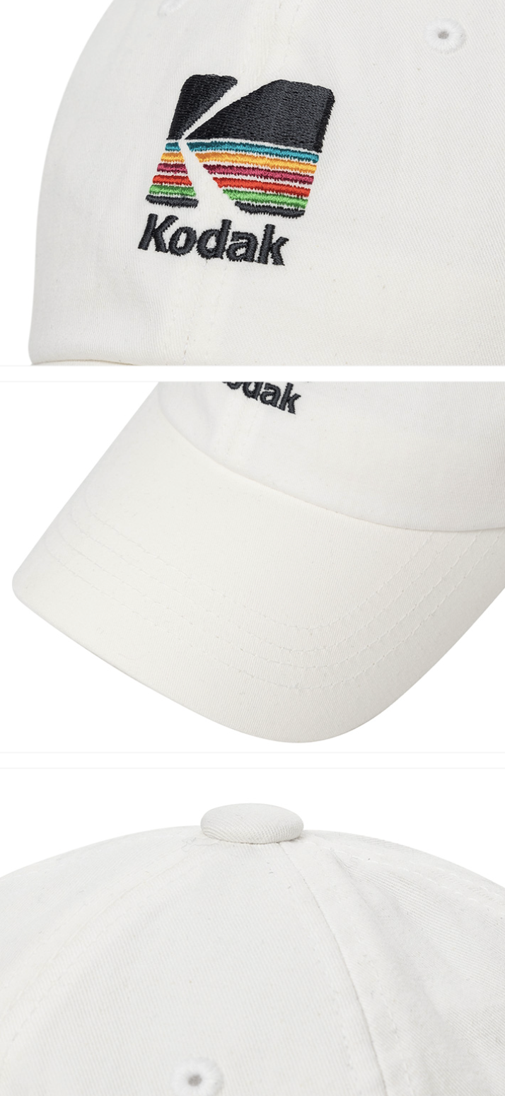 レインボー エンブロイダリー ボールキャップ【アイボリー】