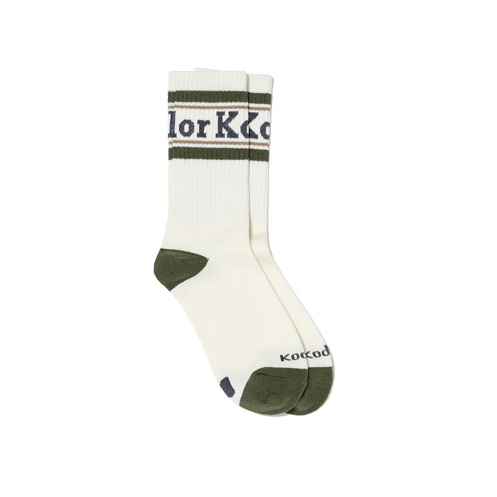 コダカラークルーソックス【カーキ】