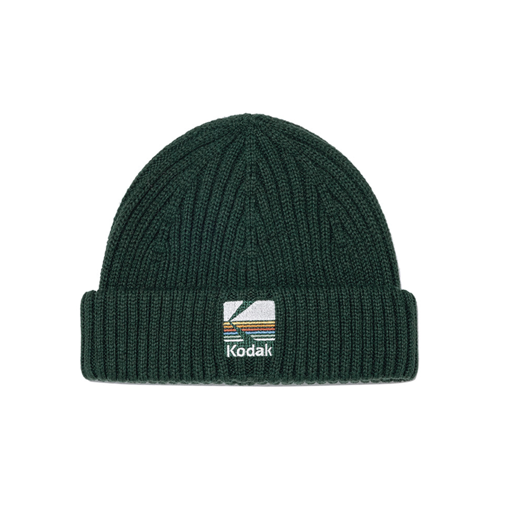 レインボーショートビーニー【グリーン】