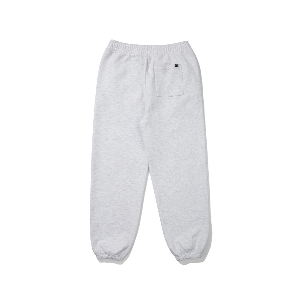 モノグラムジョガーパンツ【ホワイトメランジグレー】