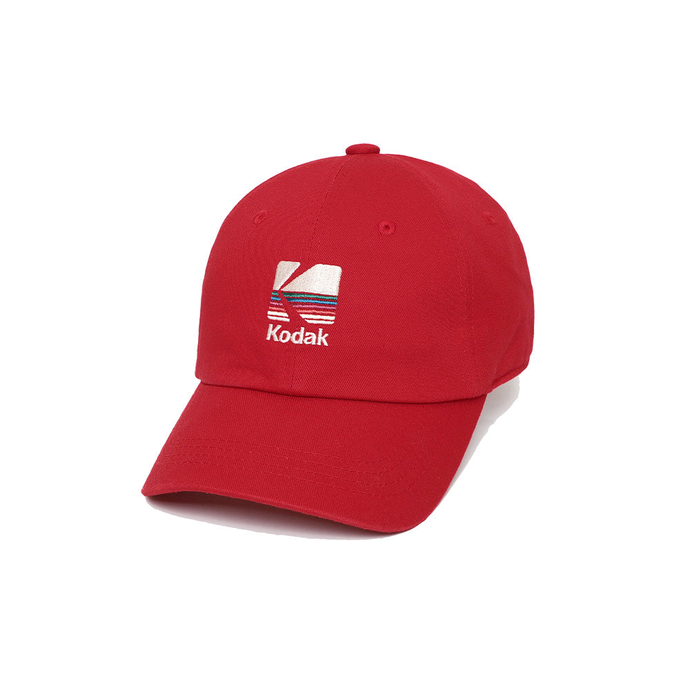 レインボーエンブロイダリーボールキャップ【レッド】