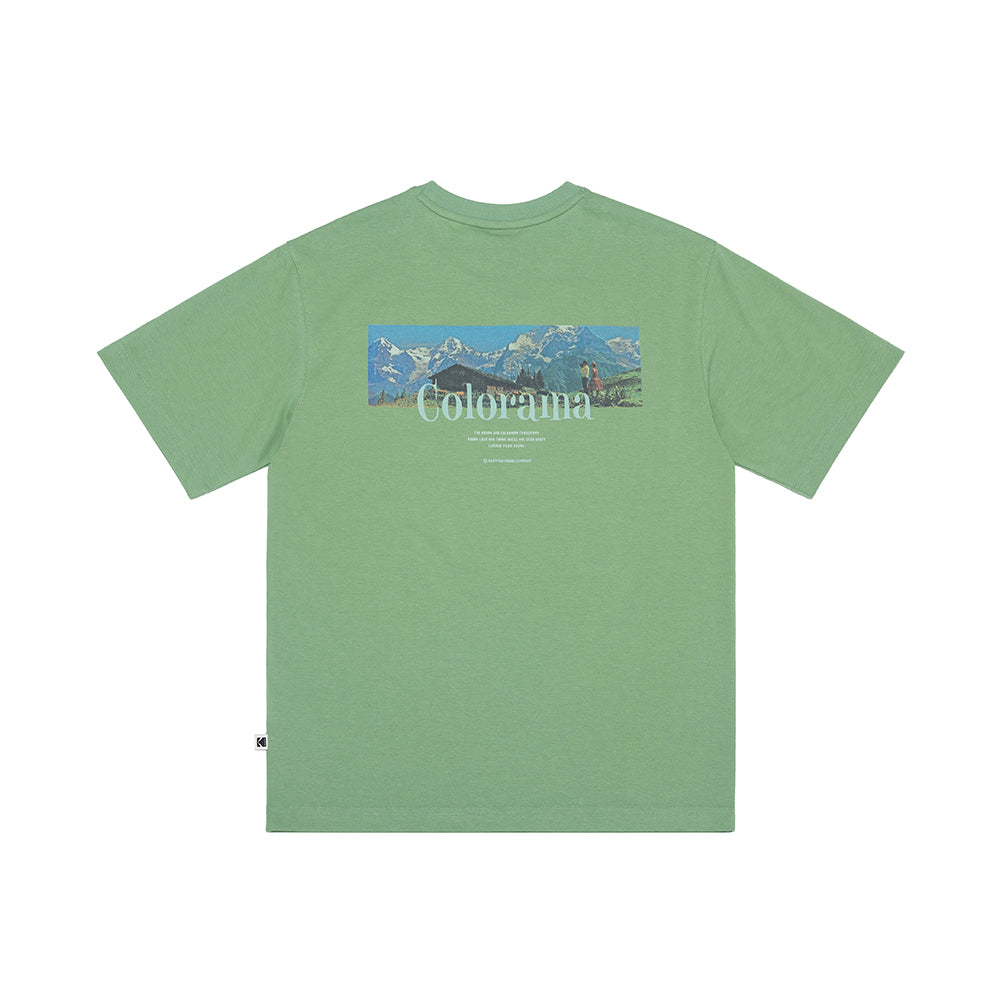 カラーラマショートスリーブTシャツ【グリーン】