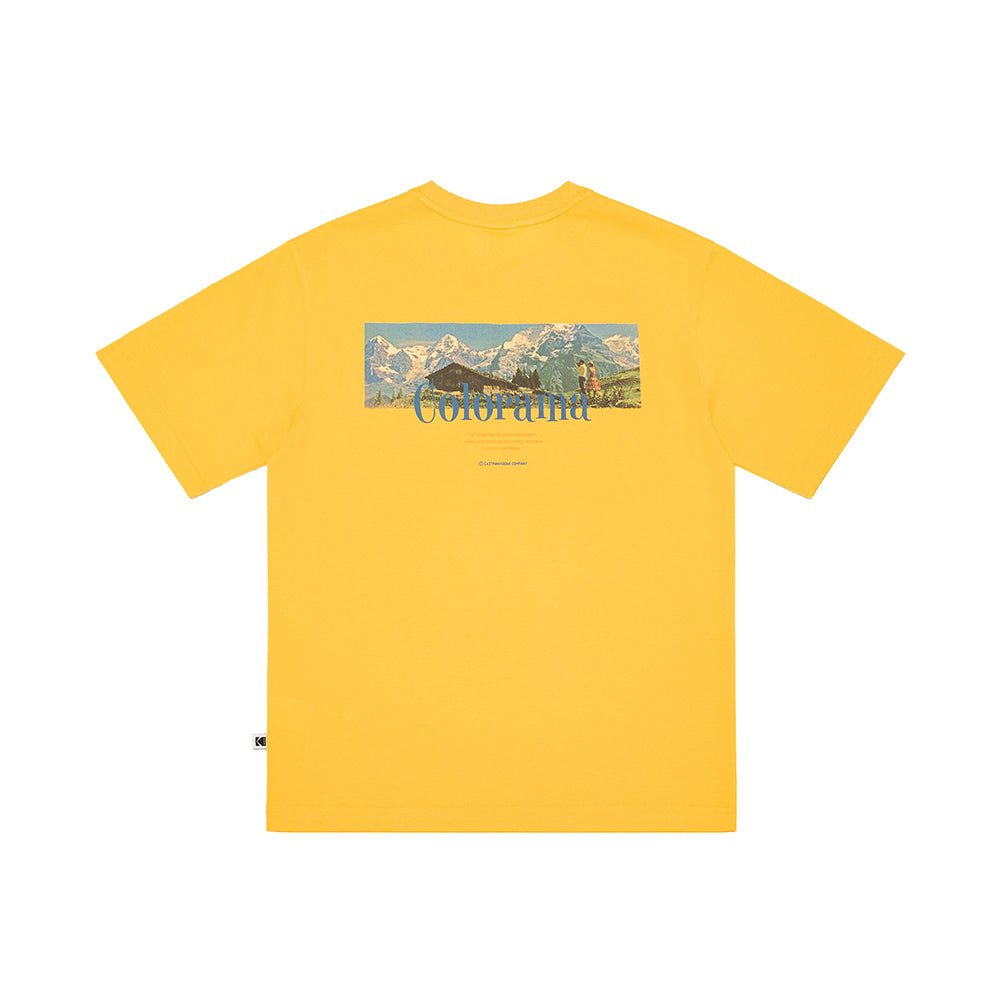 カラーラマショートスリーブTシャツ【イエロー】