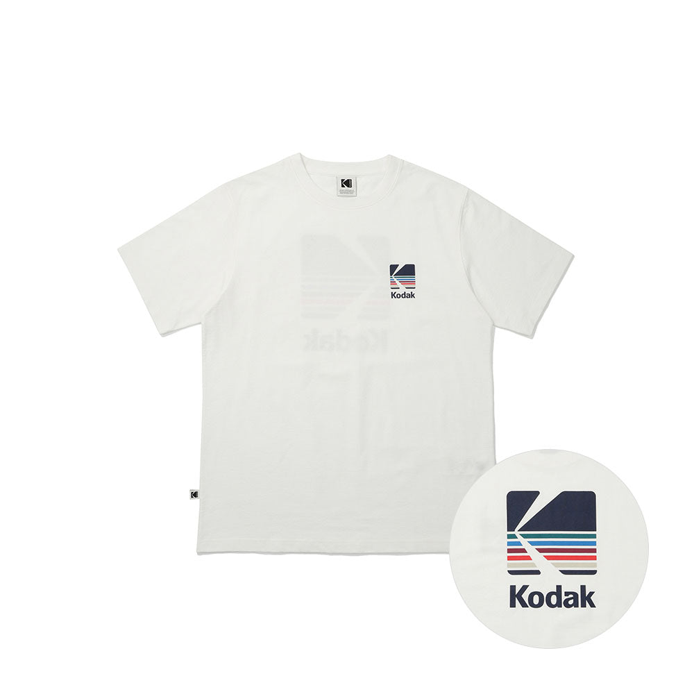 レインボー 半袖Tシャツ【アイボリー】