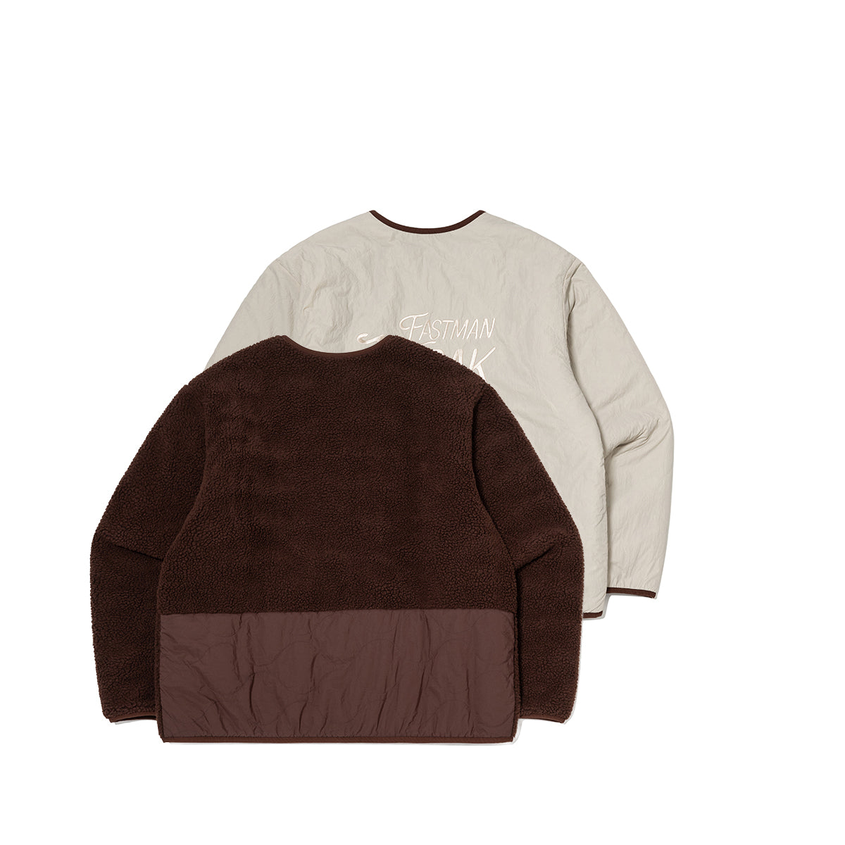 ブラウニーリバーシブルフリースジャケット【ブラウン】