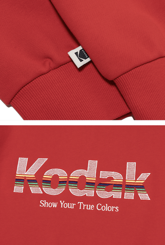 レインボービッグロゴハーフジップスウェット【レッド】