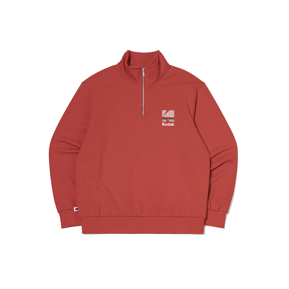 レインボービッグロゴハーフジップスウェット【レッド】