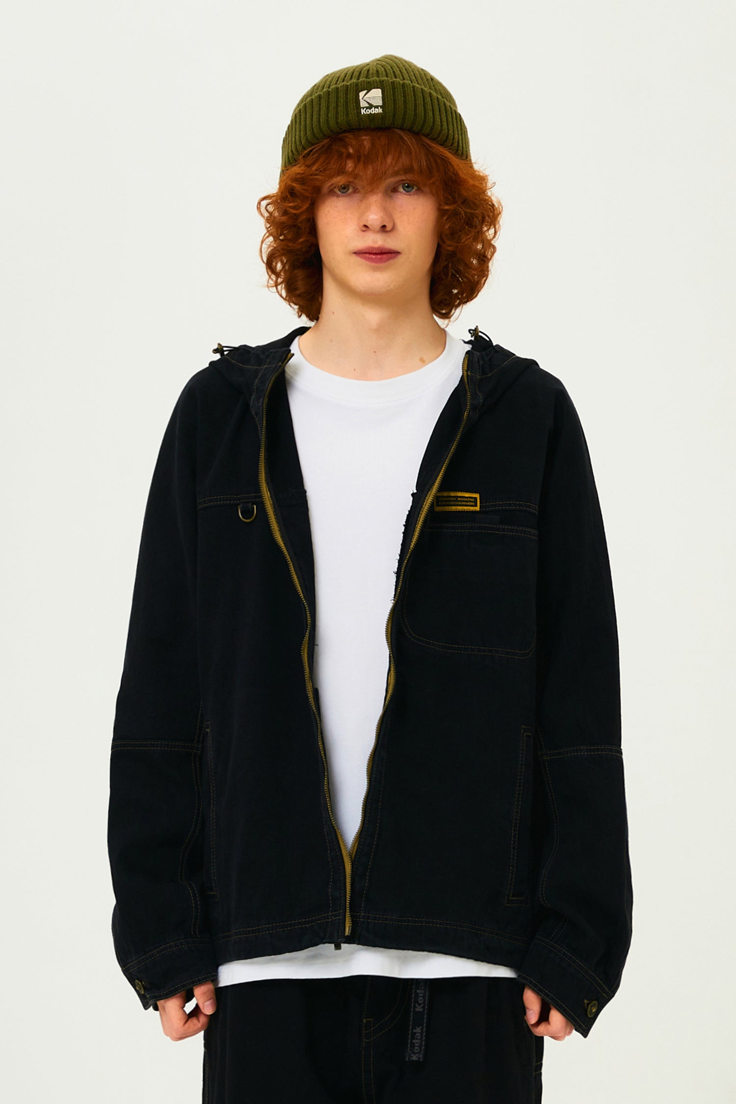 コダカリーデニムフーディジャケット【ブラック】