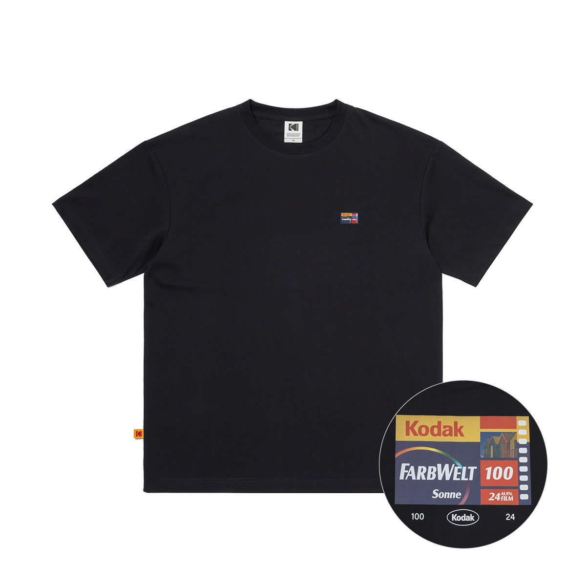 フラッシュフィルムグラフィック半袖Tシャツ【ブラック】