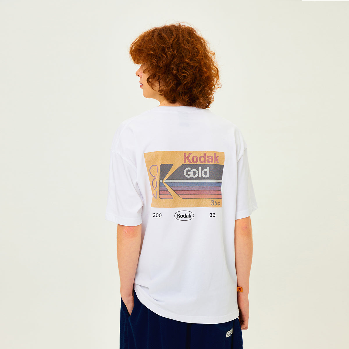 フラッシュフィルムグラフィック半袖Tシャツ【ホワイト】