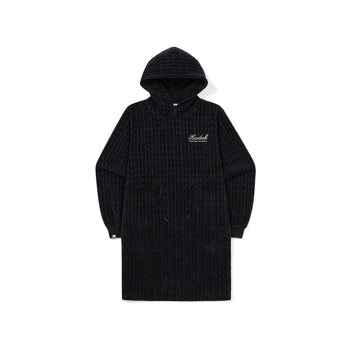 (Women) ベルベットケーブルドレス【ブラック】