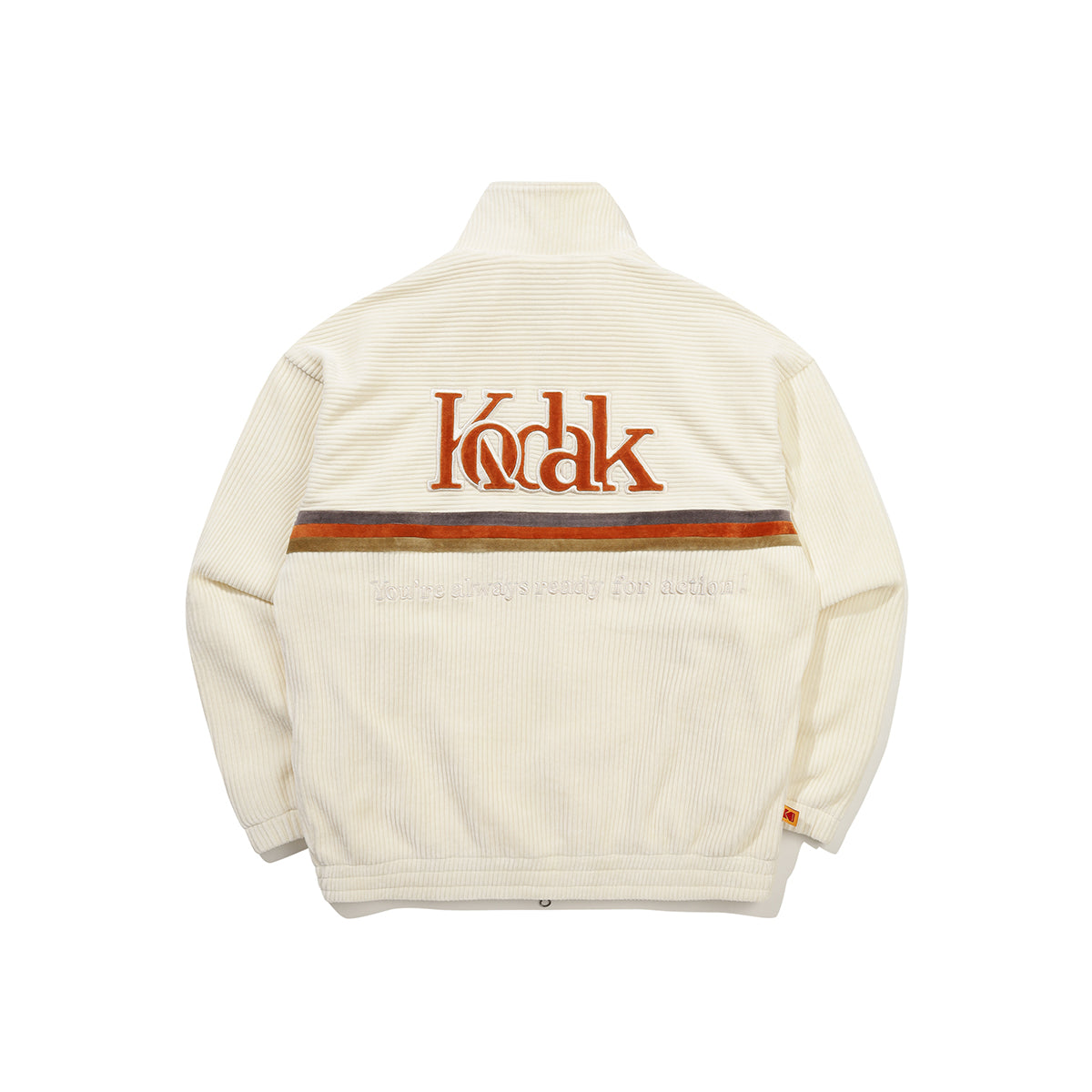 シネコダックベルベットコーデュロイジップアップ【アイボリー】