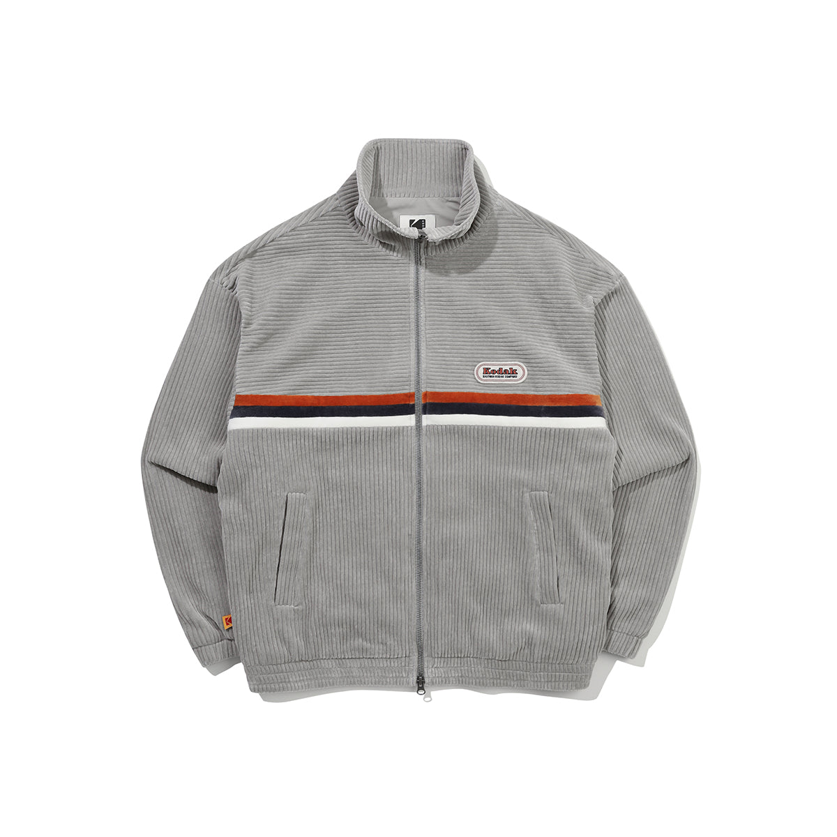 シネコダックベルベットコーデュロイジップアップ【メランジグレー】