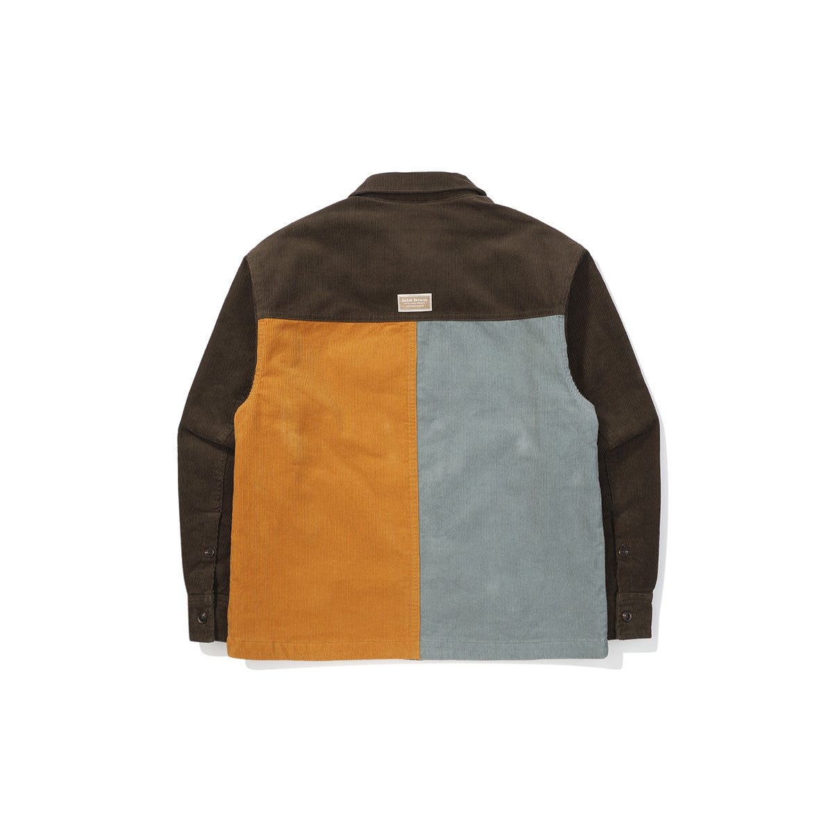 ブラウニーカラーブロックパディングシャケット【ブラウン】