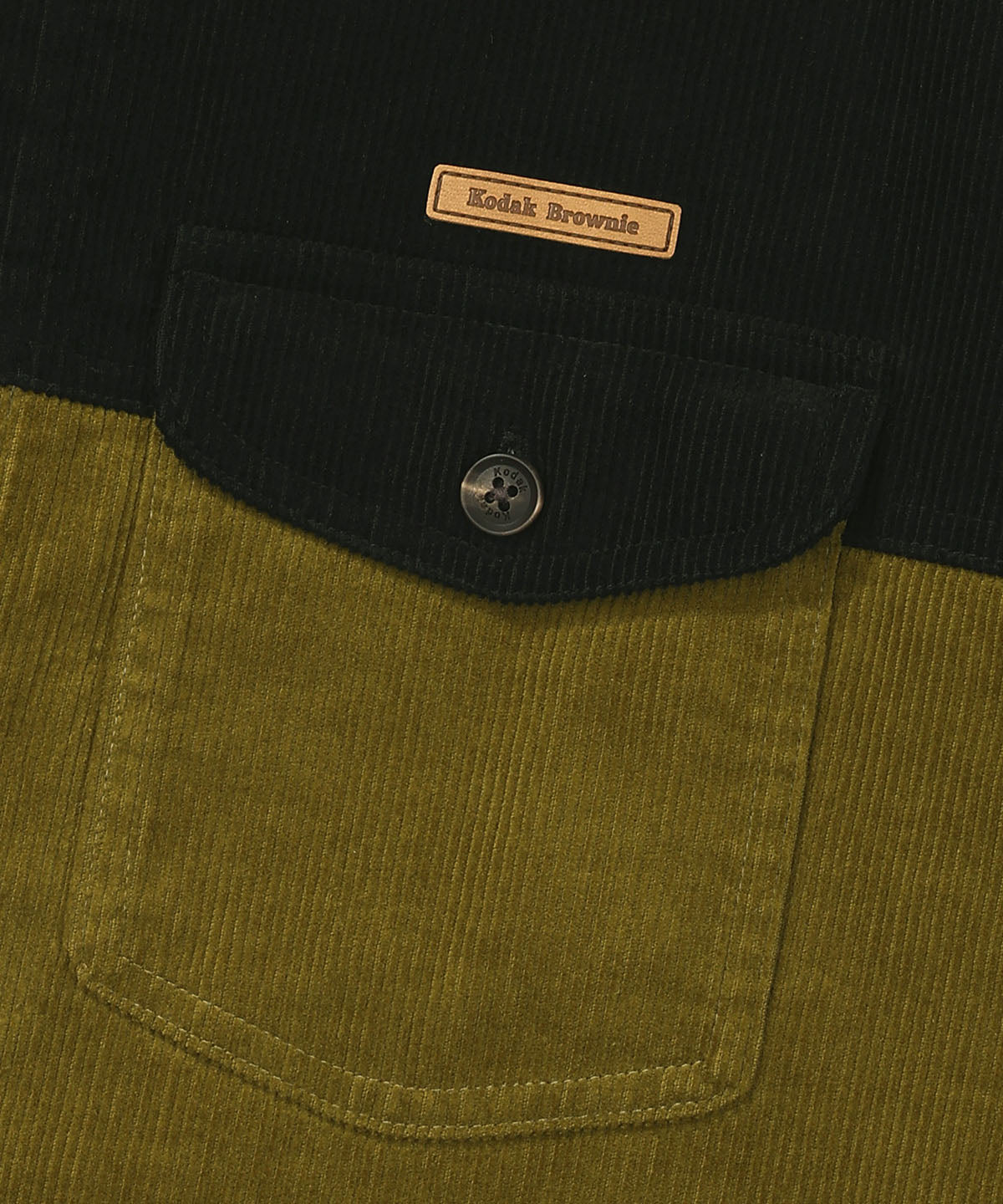 ブラウニーカラーブロックパディングシャケット【チャコール】