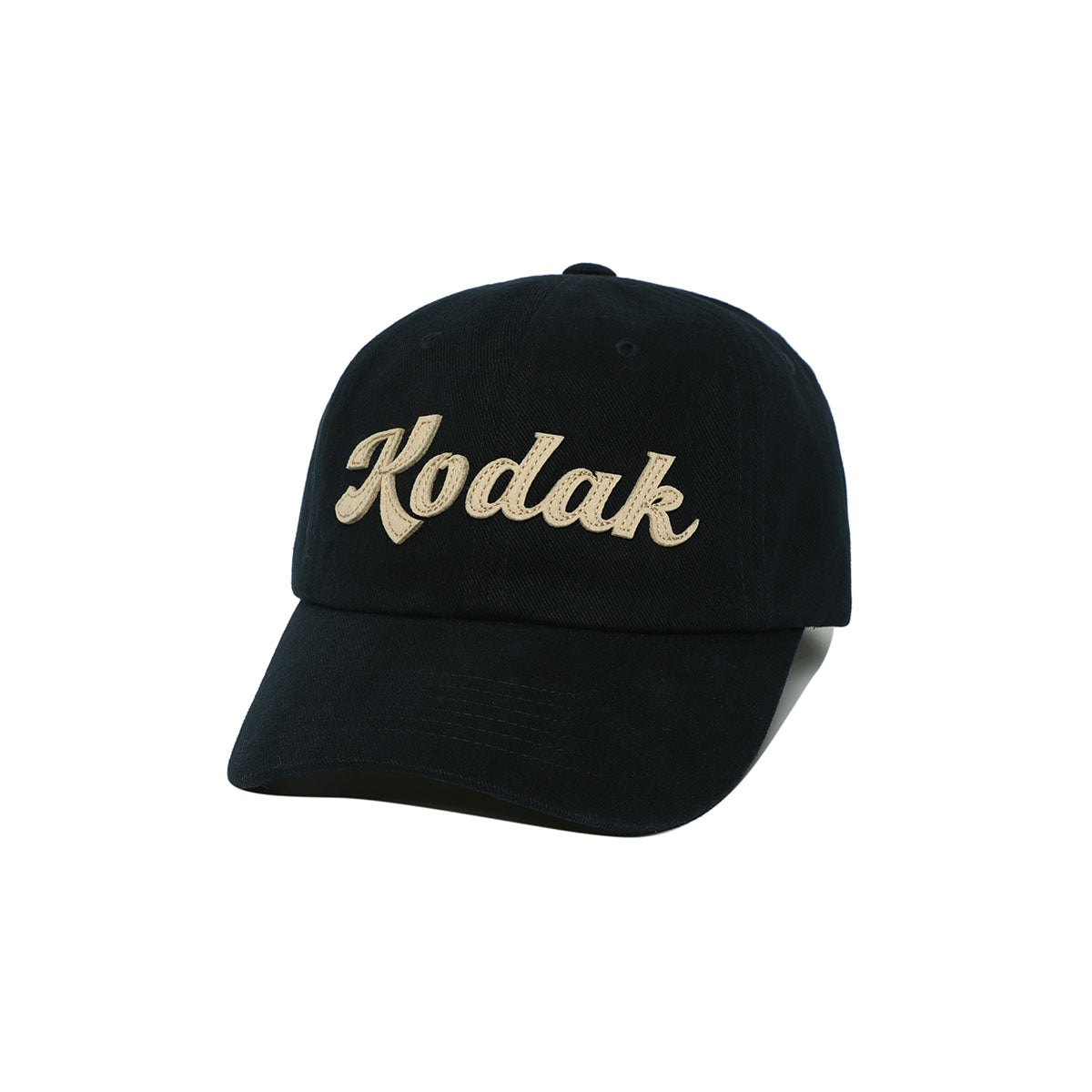 オーバーフィットピーチタッチレタリングボールキャップ【ネイビー】