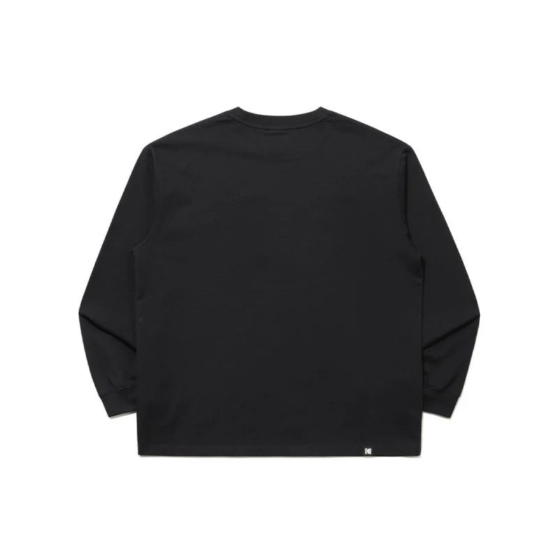エッセンシャルポケットロングスリーブTシャツ【ホワイトメランジグレー】