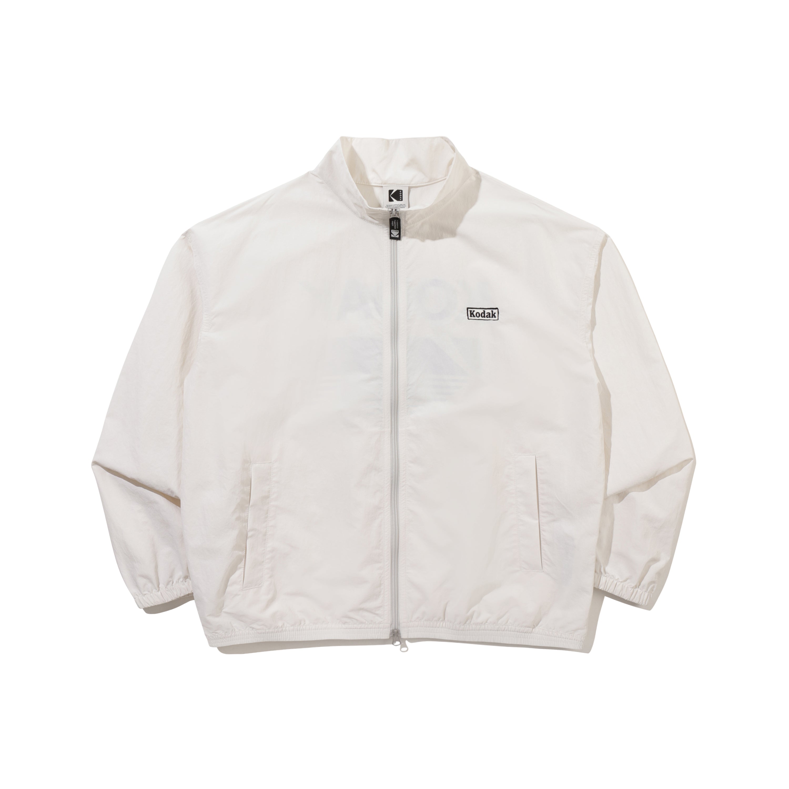 エッセンシャルビックロゴスタンドネックジャケット【アイボリー】