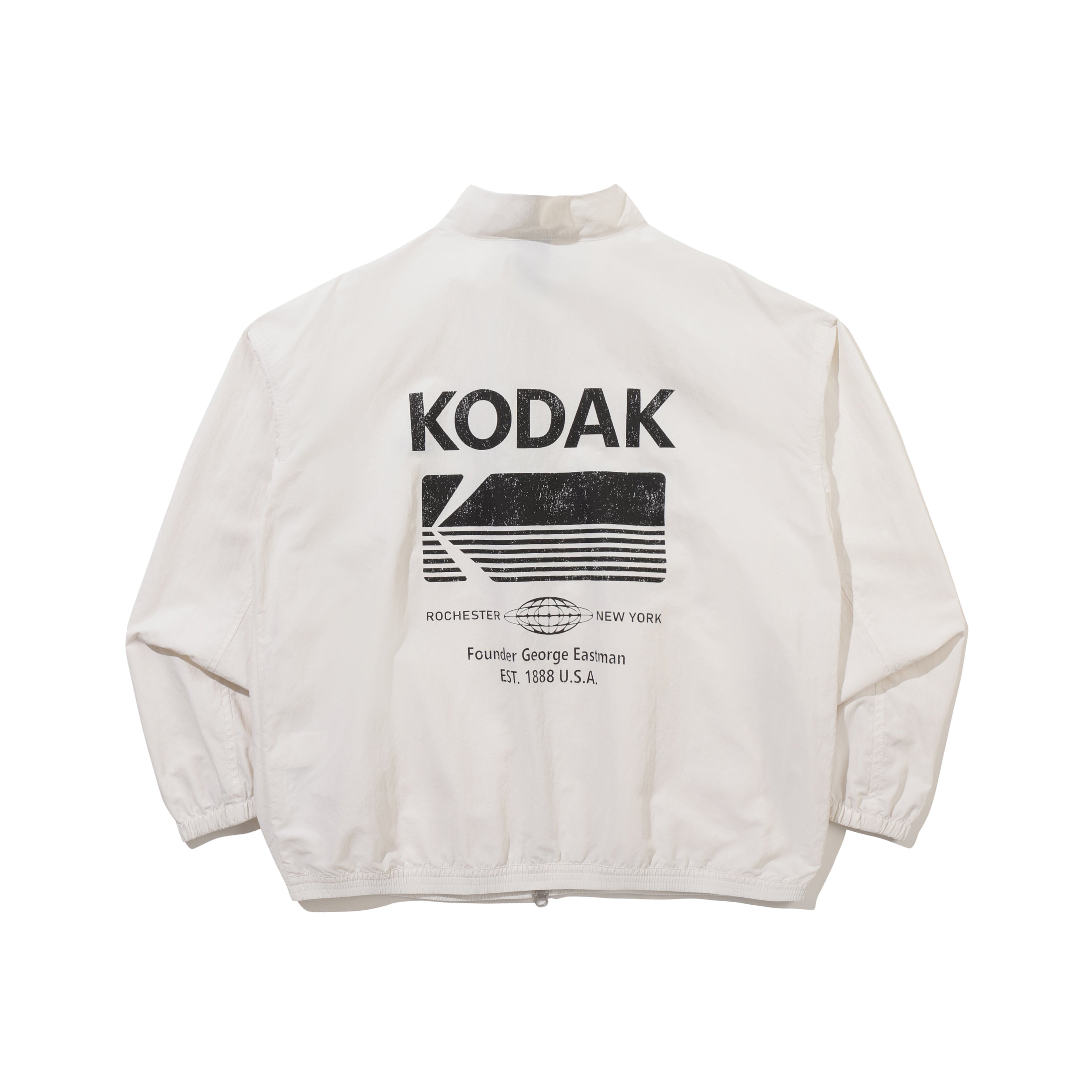 エッセンシャルビックロゴスタンドネックジャケット【アイボリー】