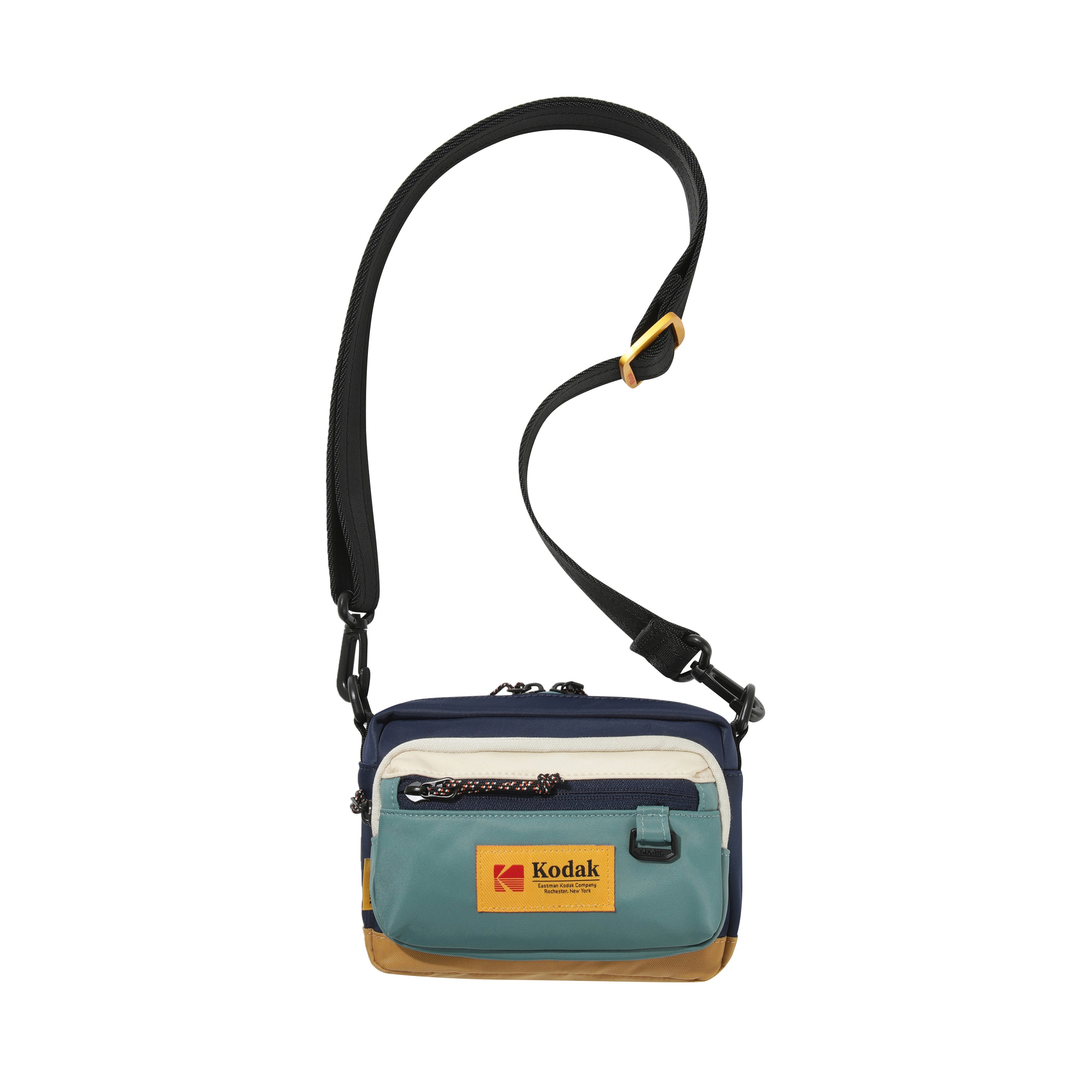 エッセンシャルカラーブロックミニクロスバッグ【グリーン】