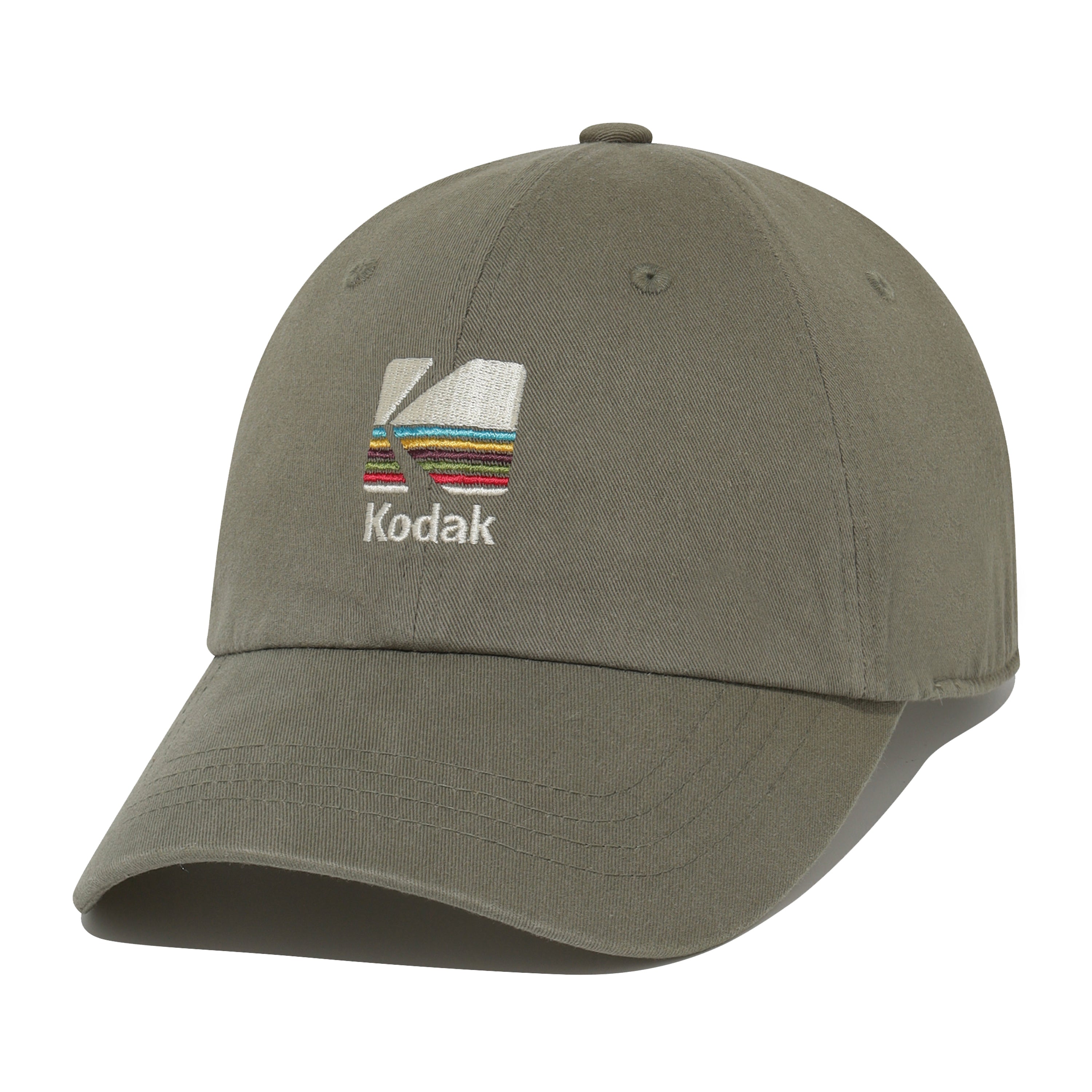 シグネスチャーフィットレインボーエンブロイダリーボールキャップ【カーキ】