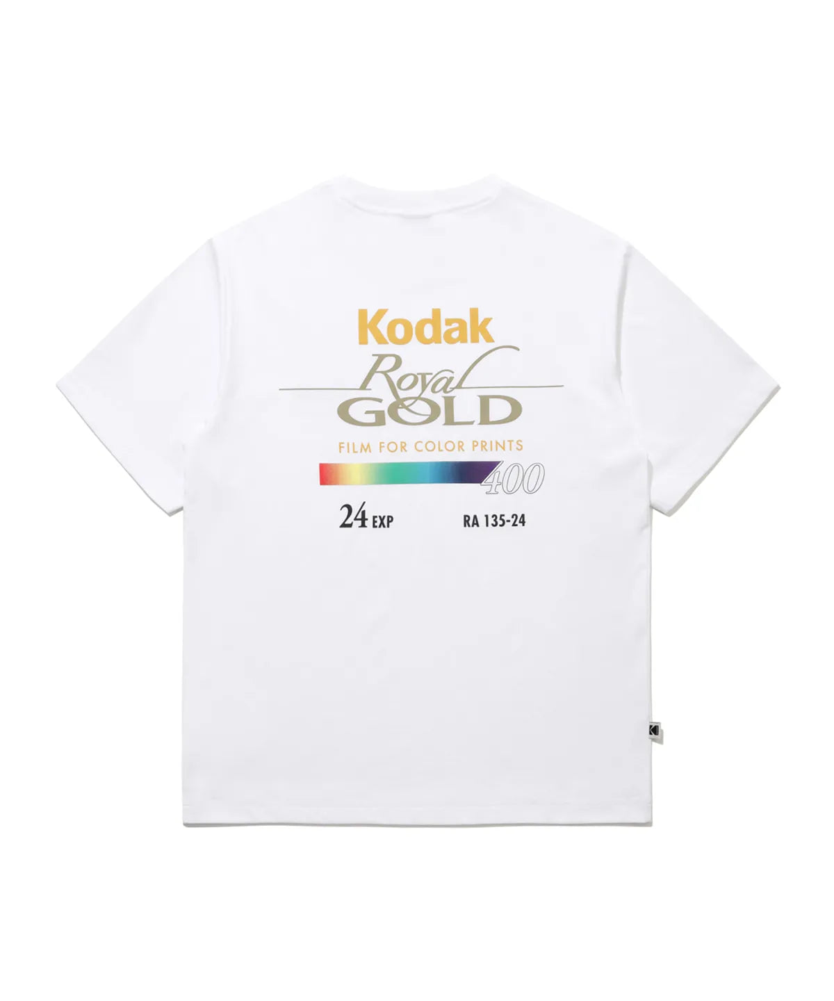 ロイヤルゴールドグラフィックショートスリーブTシャツ【ホワイト】