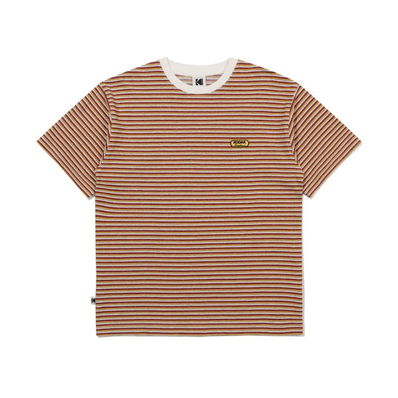 マルチストライプショートスリーブTシャツ【ネイビー】