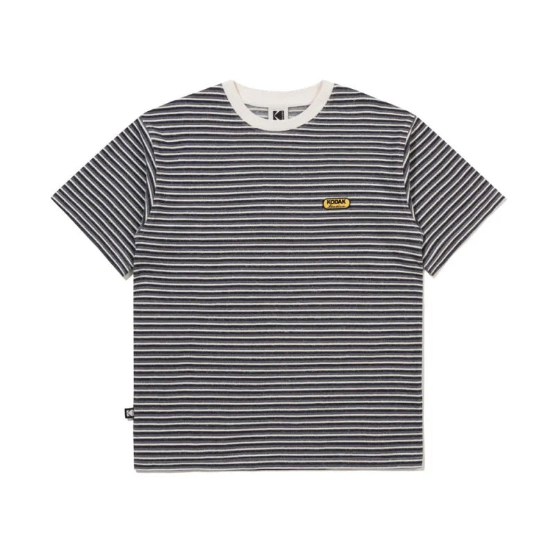 マルチストライプショートスリーブTシャツ【ネイビー】