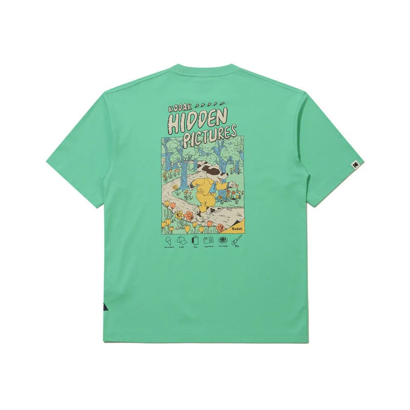 ソロナヒドゥンピクチャーショートスリーブTシャツ【グリーン】