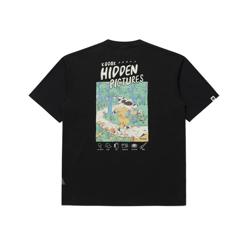 ソロナヒドゥンピクチャーショートスリーブTシャツ【ブラック】