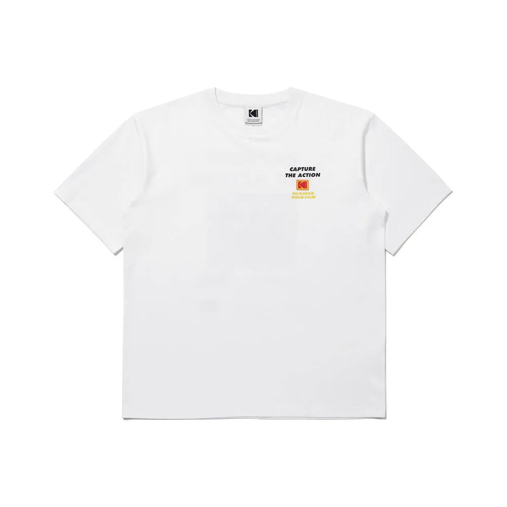 カラープラスグラフィック半袖Tシャツ【ホワイト】