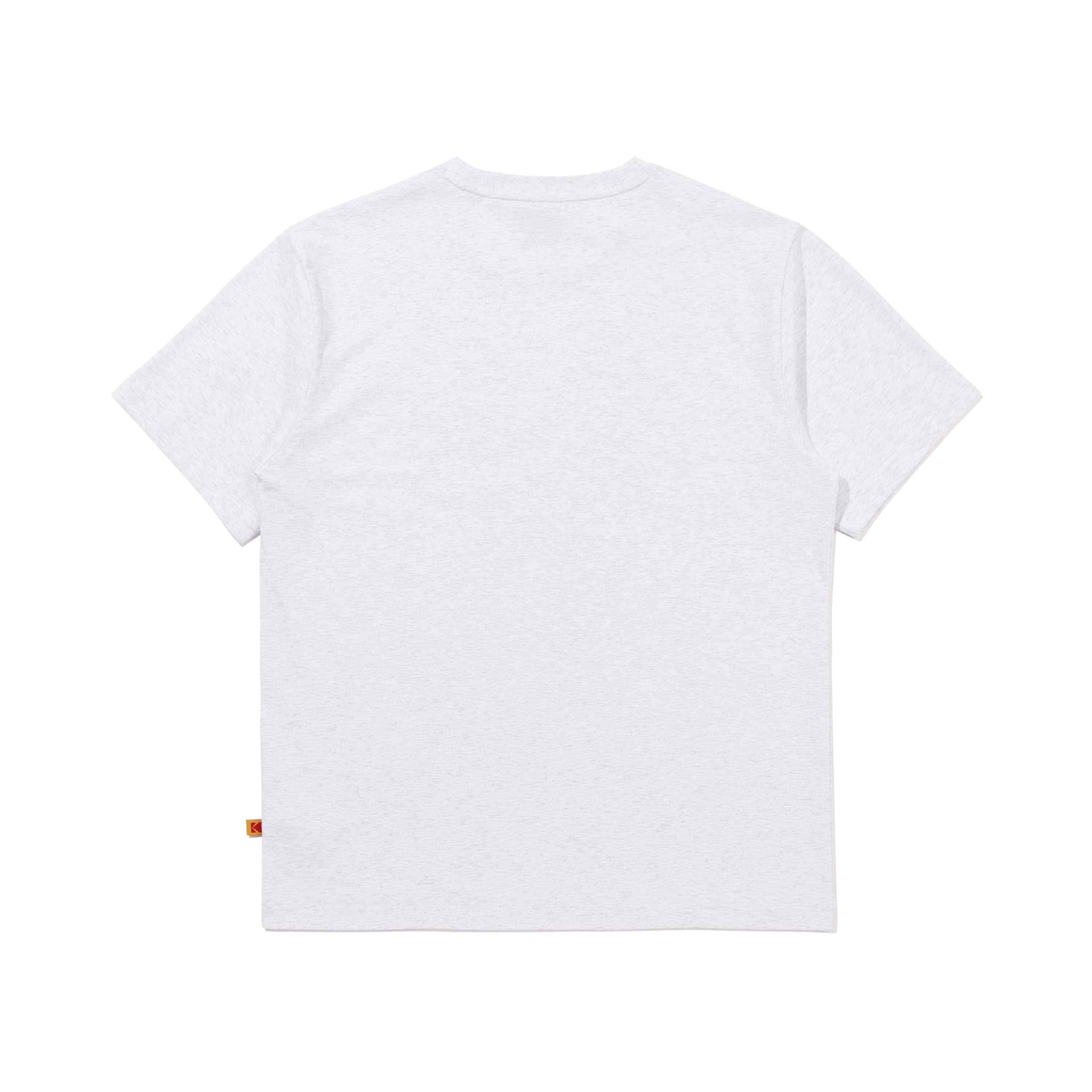 エッセンシャルビッグロゴスキン半袖Tシャツ【ホワイトメランジグレー】