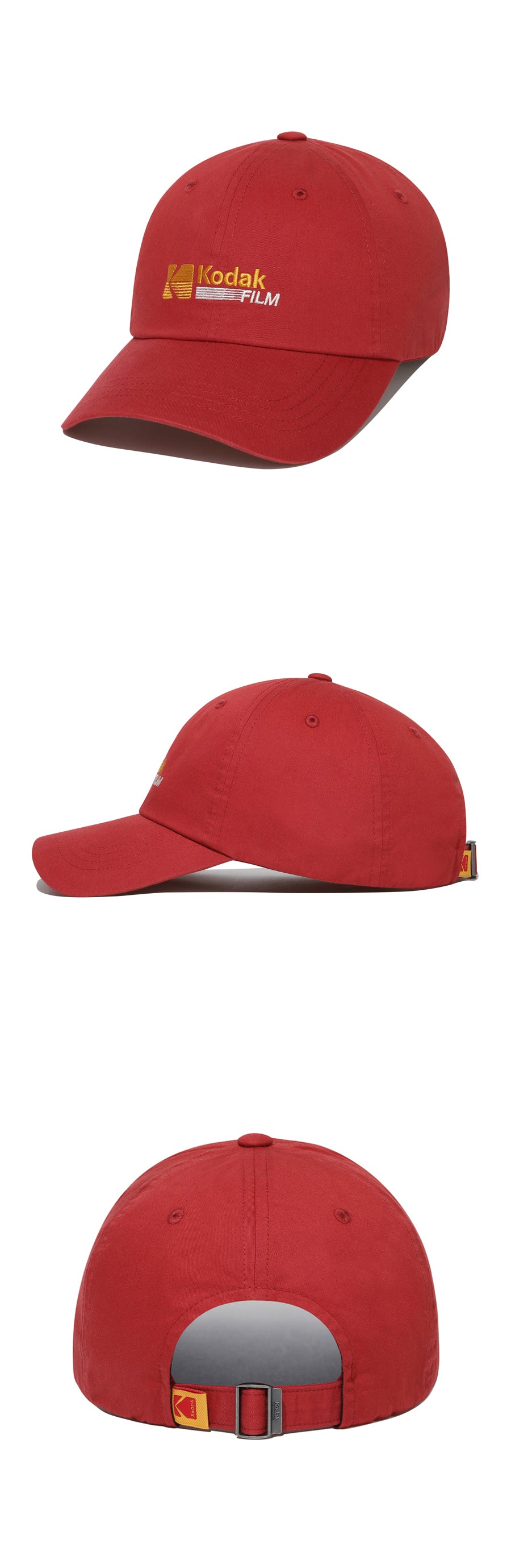 リラックスフィットフィルムロゴボールキャップ【レッド】