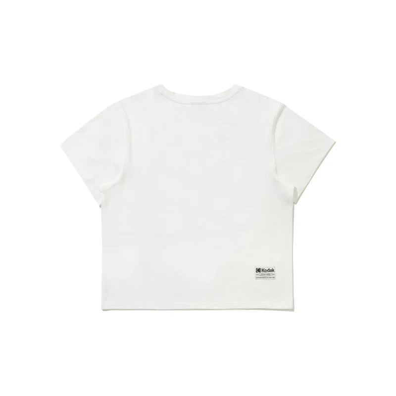 (WOMEN)レーシングフロントグラフィックTシャツ【ホワイト】