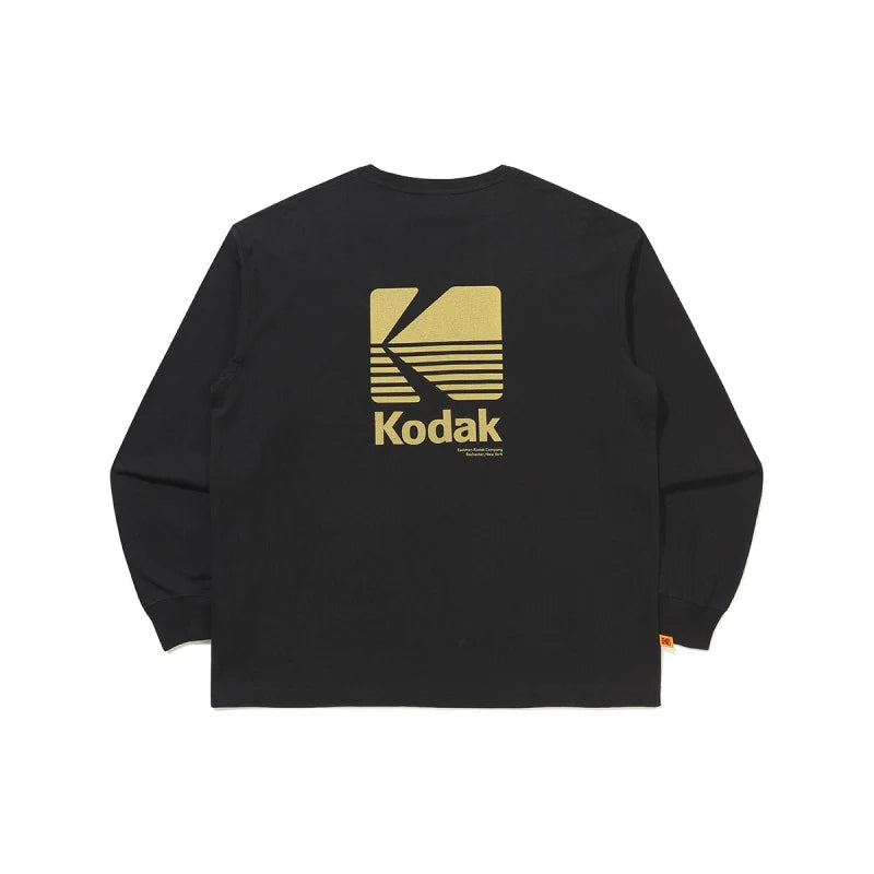 エッセンシャルビッグロゴロングスリーブTシャツ【ブラック】