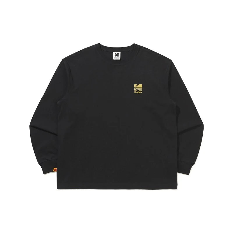 エッセンシャルビッグロゴロングスリーブTシャツ【ブラック】