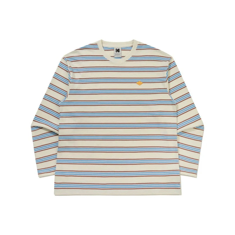 ストライプ ロングスリーブ Tシャツ【ブラック】