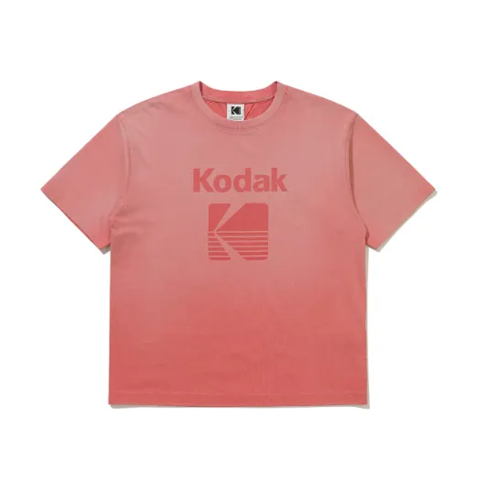フラッシュウォッシング ブラー ビッグロゴ ショートスリーブ Tシャツ【ブラウン】